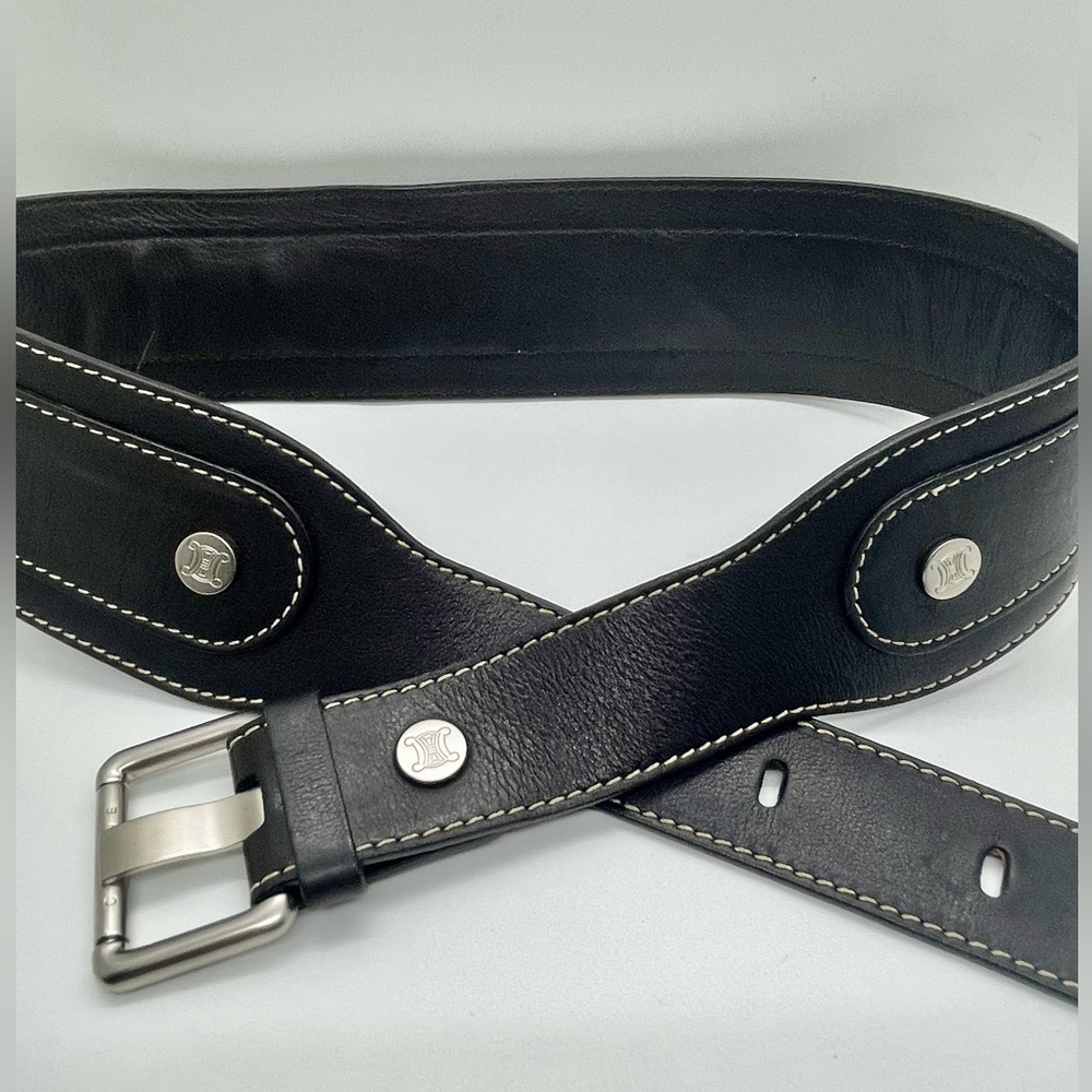 CELINE  Leather Belt Sz S Italy 100% Authentic